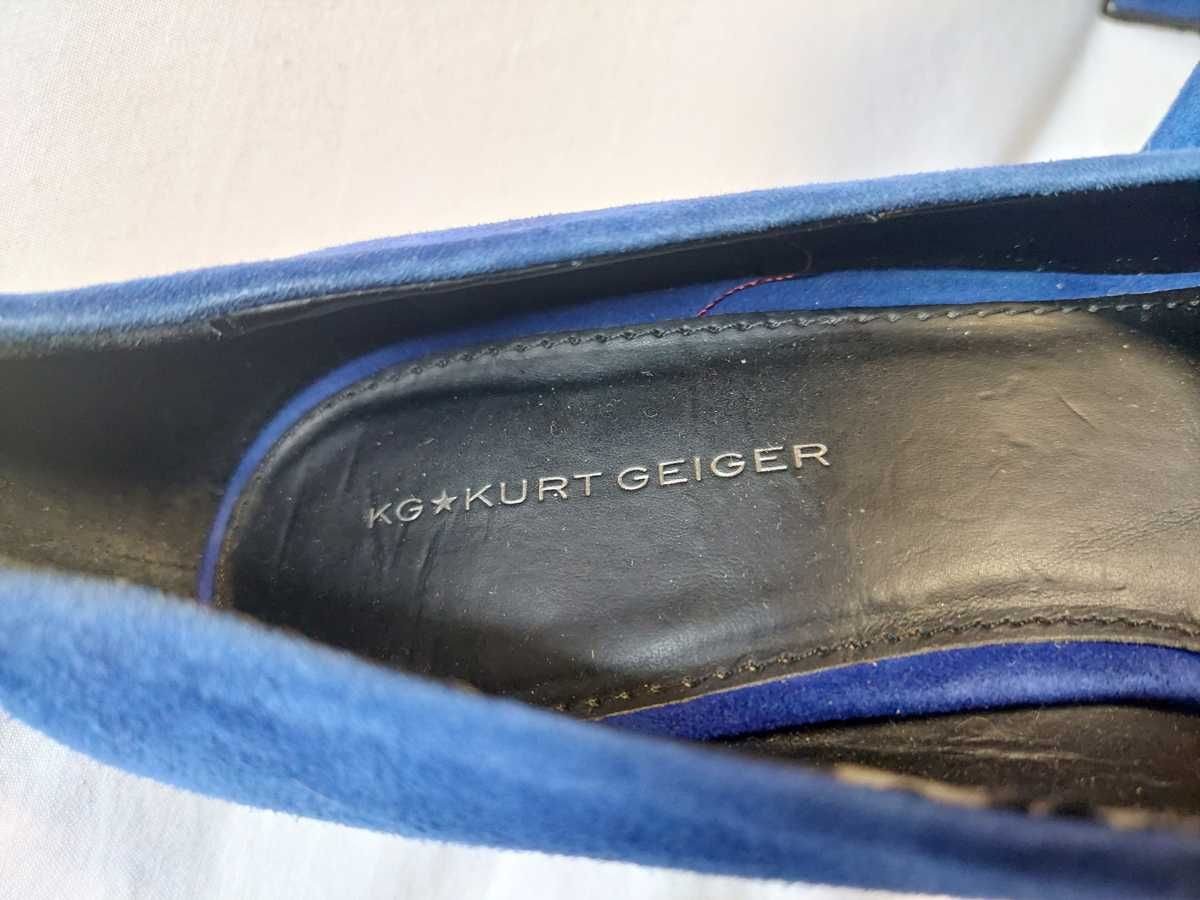 Сині замшеві туфлі-лодочки Kurt Geiger, 40 розмір на каблуці