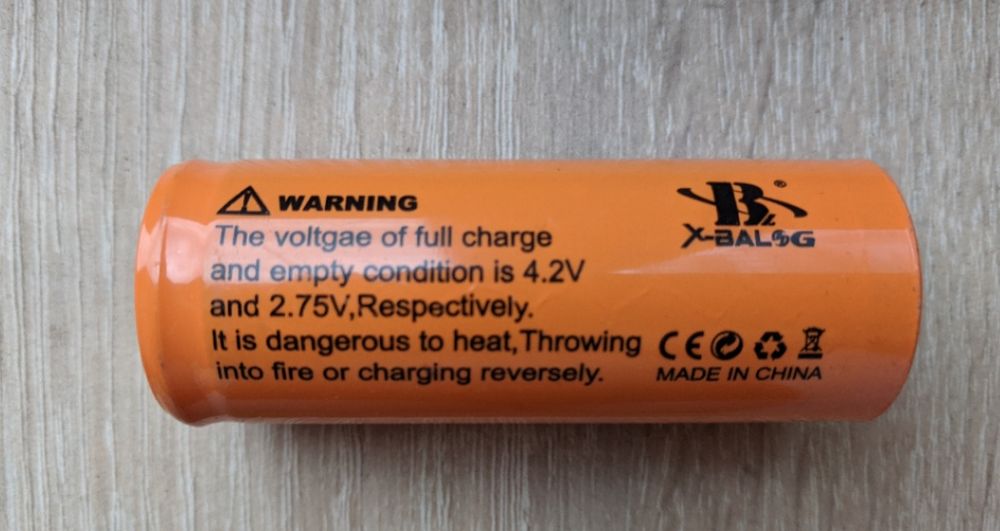 Аккумулятор X-Balog Li-ion 26650 8800mAh 4.2V