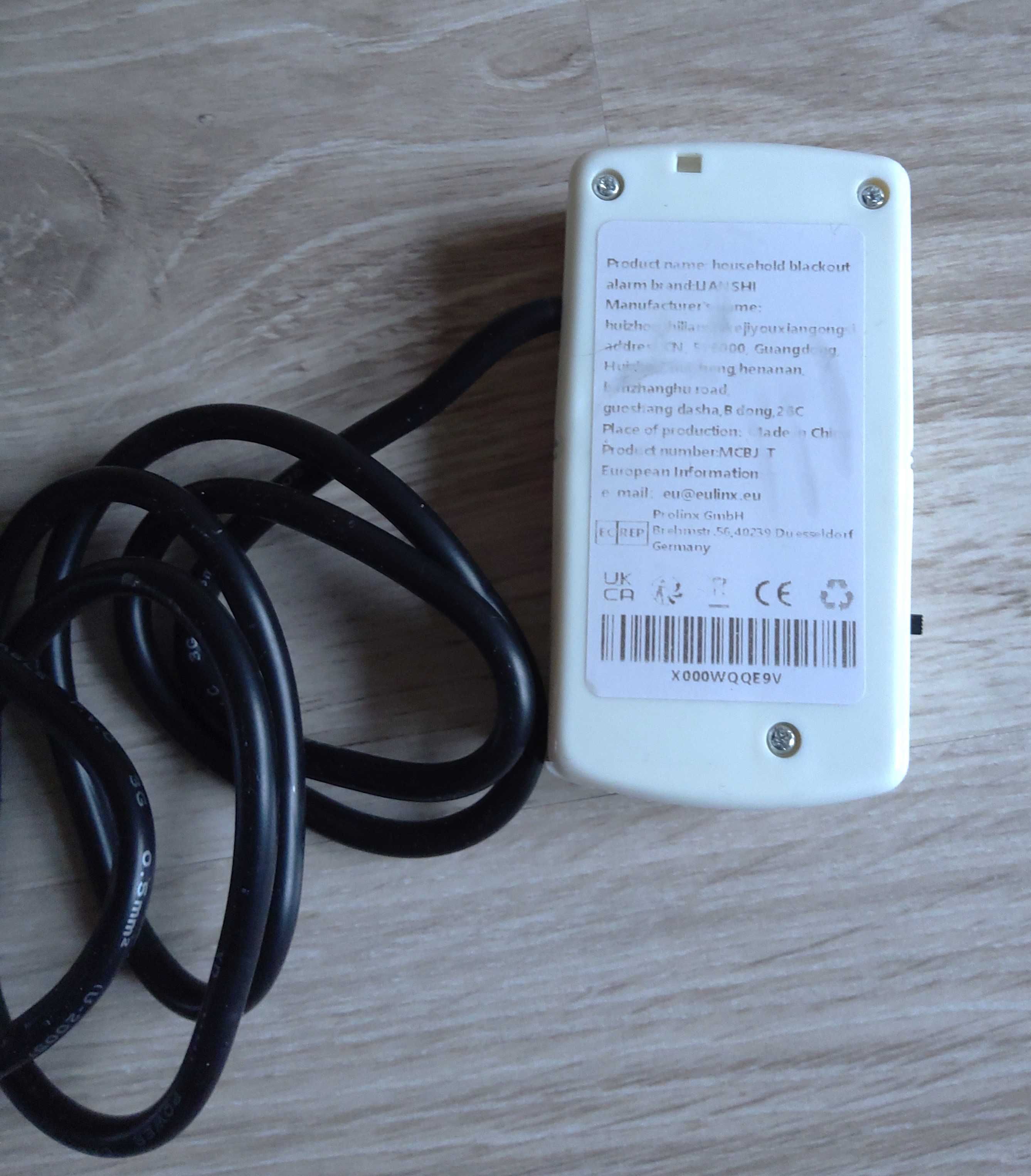 Alarm awarii zasilania przerwy w dostawie prądu 120db