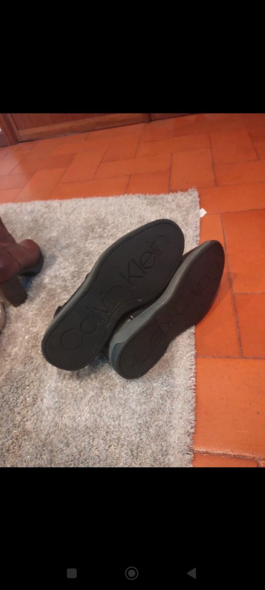Botas em pele Calvin Klein