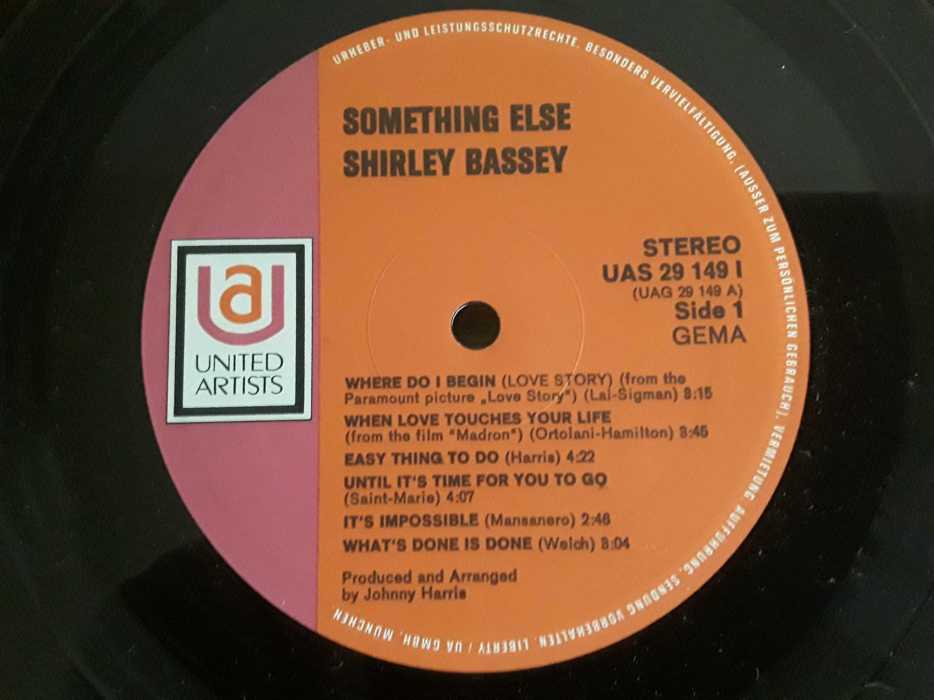 Виниловая пластинка Shirley Bassey  Something Else  1971 г.