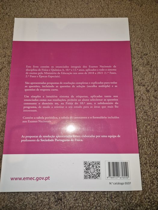 Preparação para Exames Nacionais Física e Química A 10/11