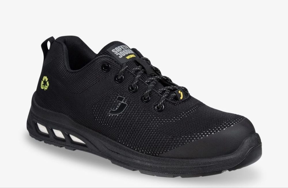 Półbuty robocze Safety Jogger Ecofitz S1P Low S1P SR ESD CI FO, czarne