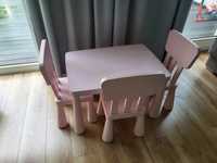 Stolik Mamut + 3 krzesła