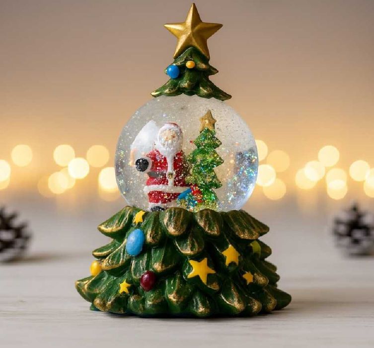 Нічник / шар-ночник / музична куля-нічник -Ялинка , Led, 5 мелодій !