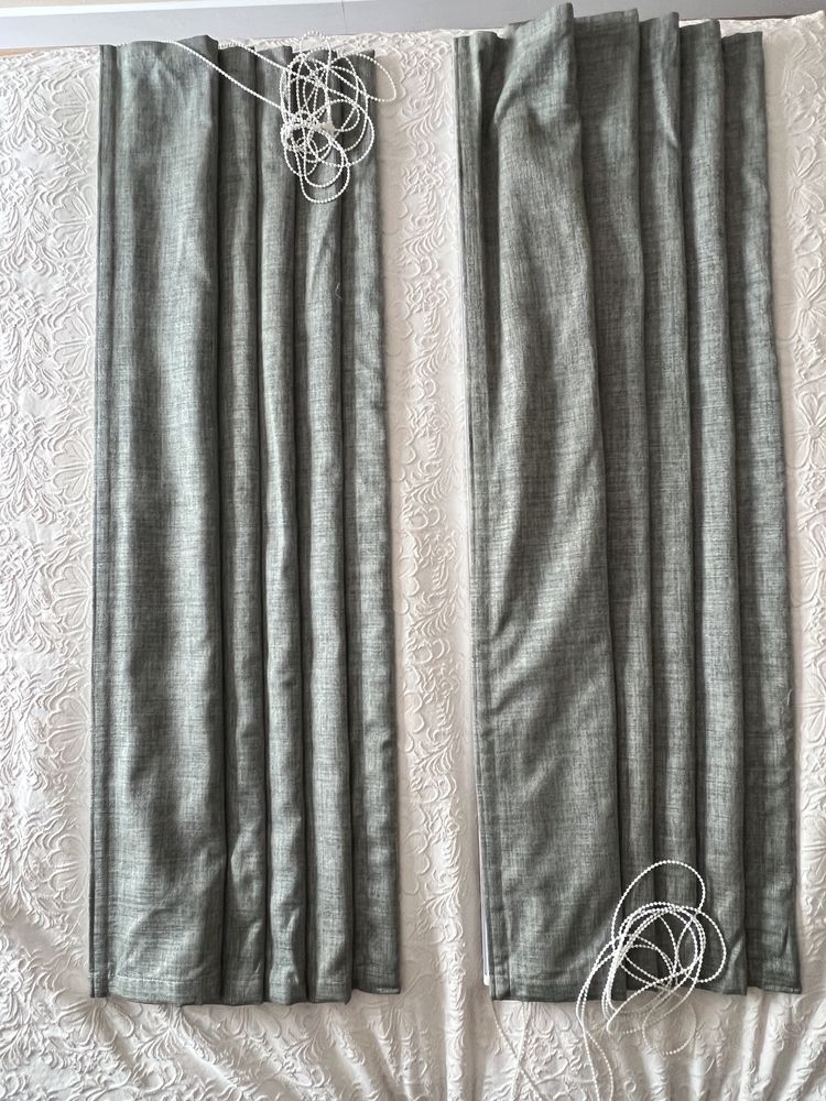 2 cortinados estilo japonês