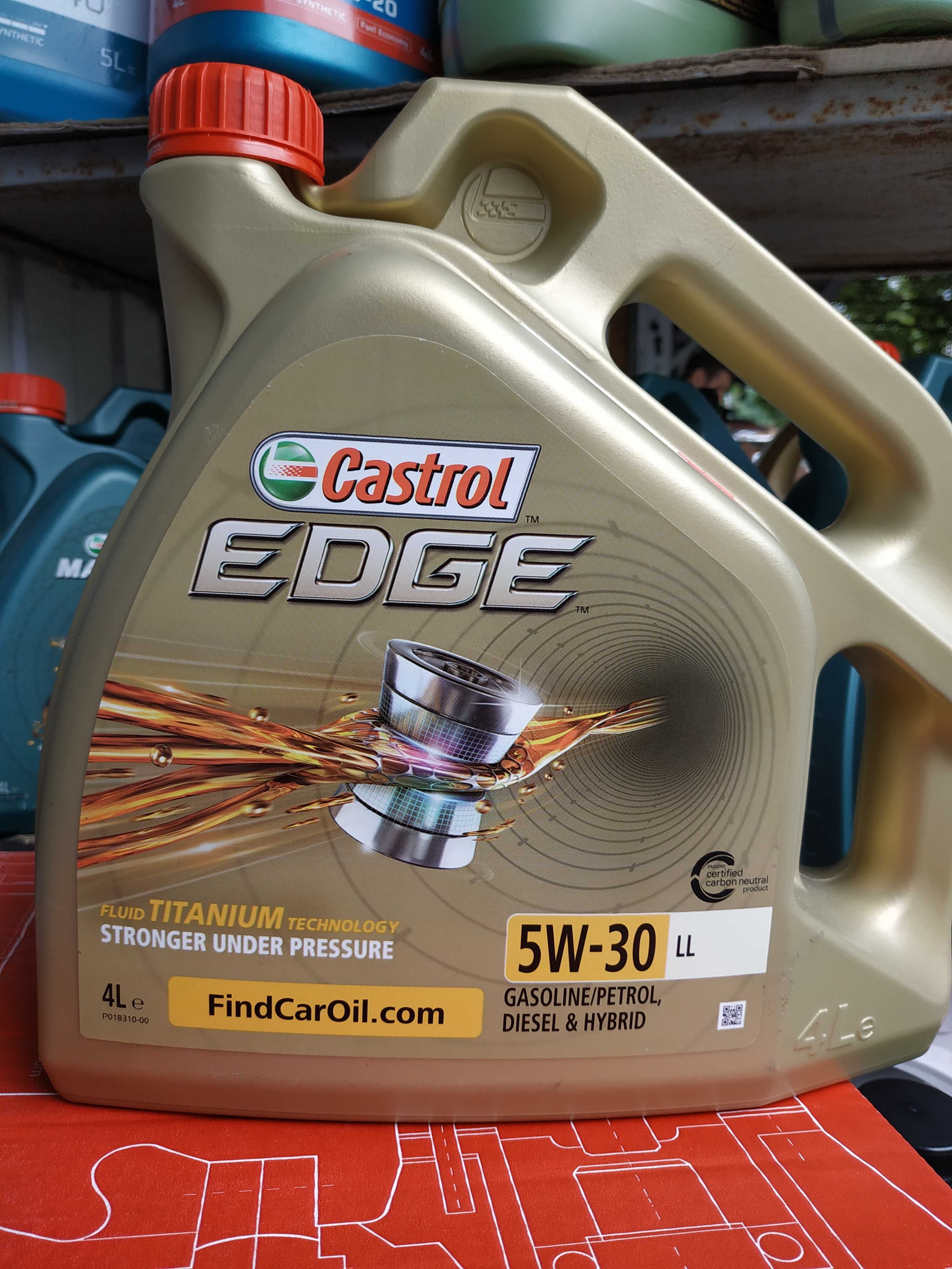 CASTROL EDGE 5W30 LL Titanium FST 4л/5л. Синтетическое моторное масло.