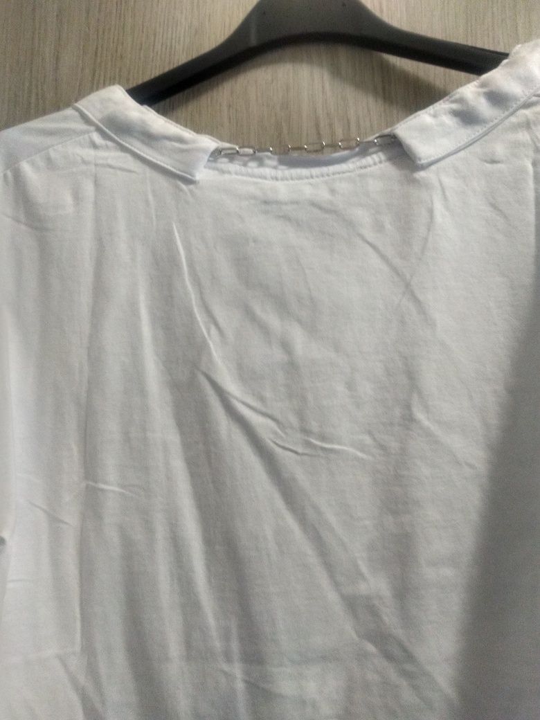 Nowa z metką bawełniana biała zdobiona bluzka firmy PUCCIHN0 JEANS L