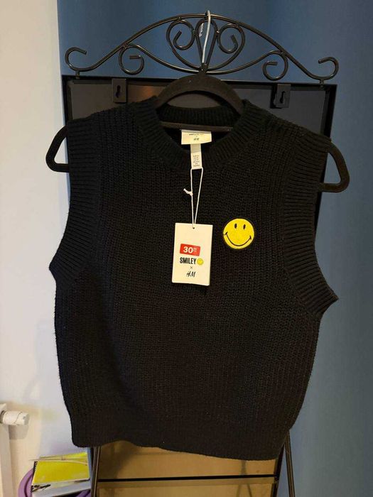 bezrękawnik z dzianiny