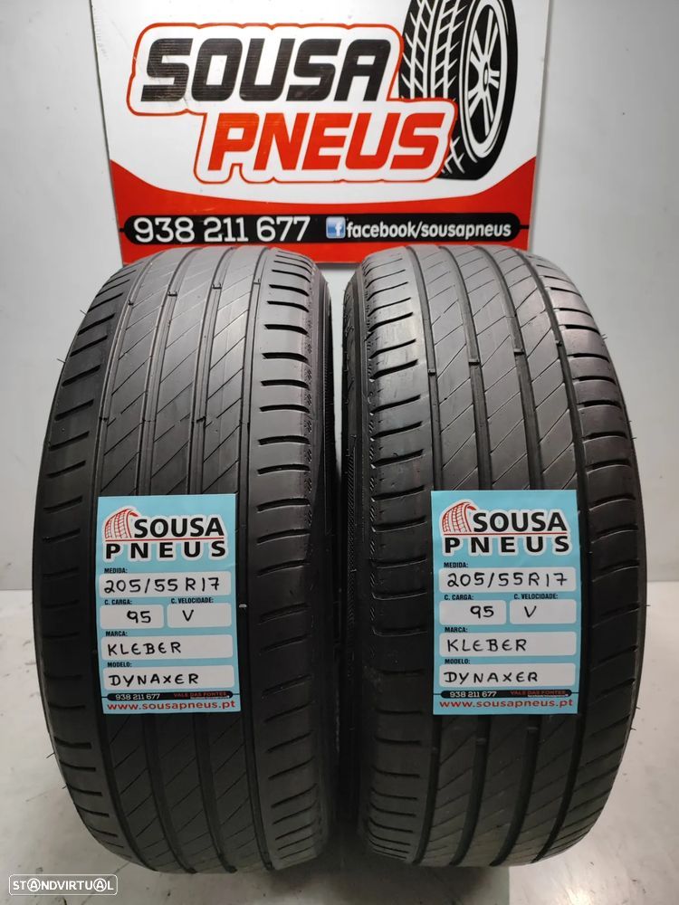 2 pneus semi novos 205-55r17 kleber - oferta da entrega 100 EUROS