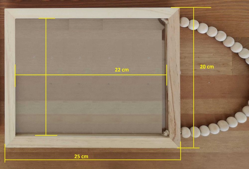 ramka 20x25cm wisząca dwustronna drewno szkło na zdjęcia