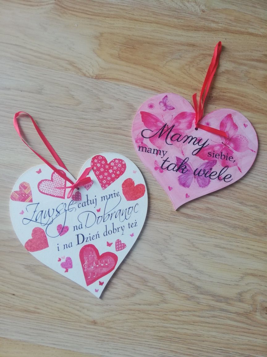 Srece decoupage 20x20, walentynki