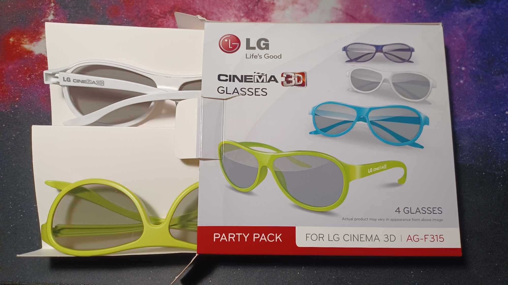 LG Party kolorowe okulary 3D (4 sztuki) do kina domowego