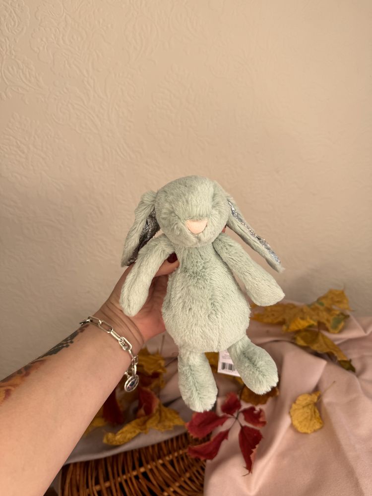 Мяка іграшка Кролик Jellycat 18см, зелений (опт/розниця)