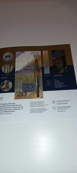 Banknot 20 zł - Tysiąclecie kor. B. Chrobrego - kolekcjonerski 2025 r.