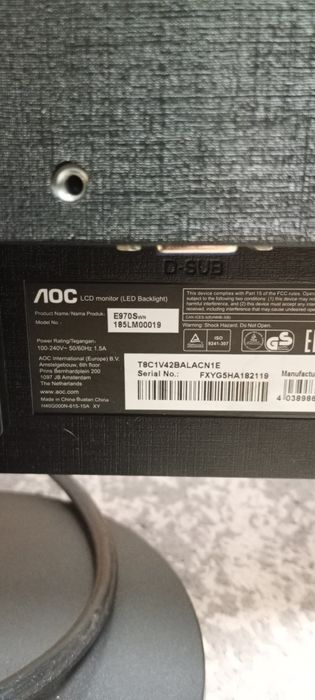 Monitor AOC 18,5 cala model e970s