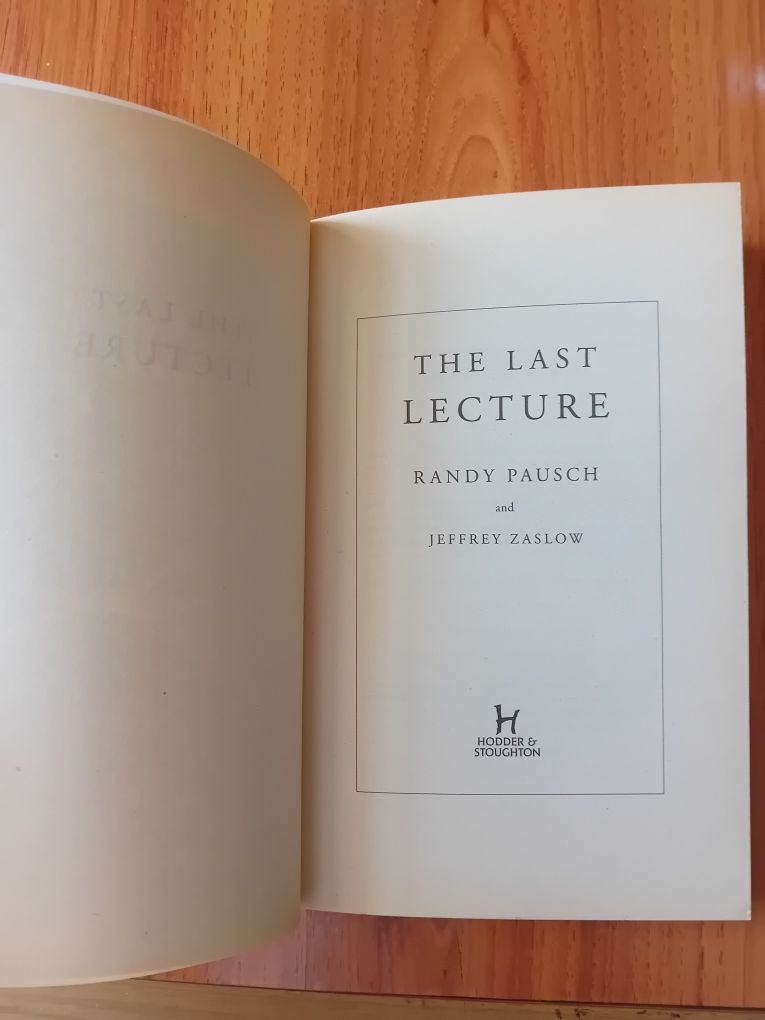 The Last lecture - Randy Pausch ( inglês)