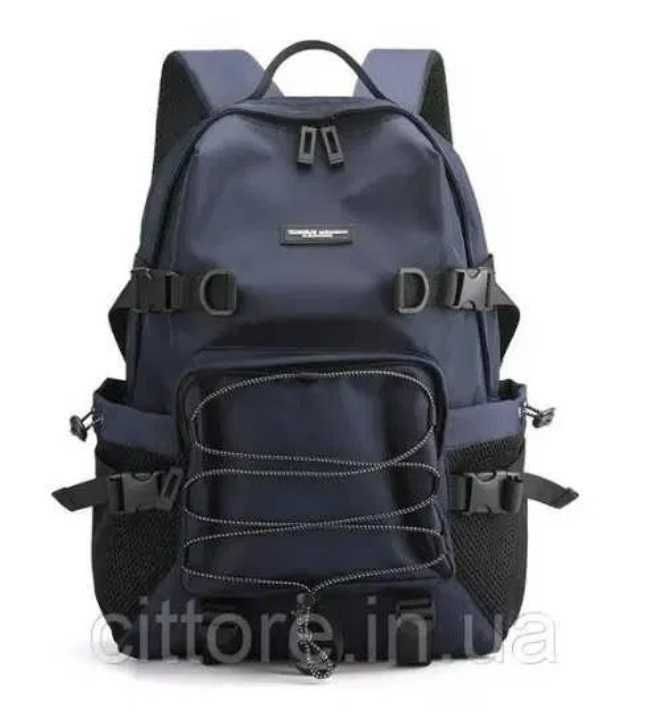 Мужской женский спортивный рюкзак туристический черный серый синий