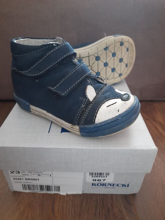 Buty półbuty trzewiki Kornecki liski granatowe rozm. 23 wkladka 14.3cm