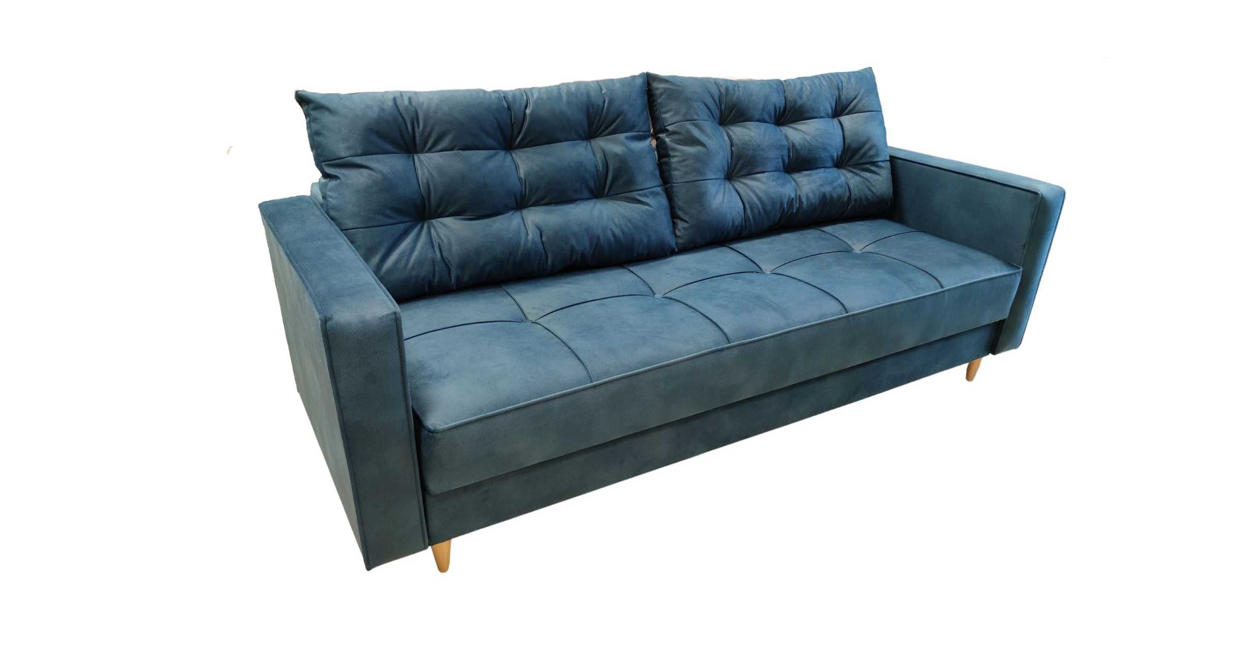 Kanapa Sofa Guzik -Pasy elastyczne + Sprężyna Bonell , . Premium