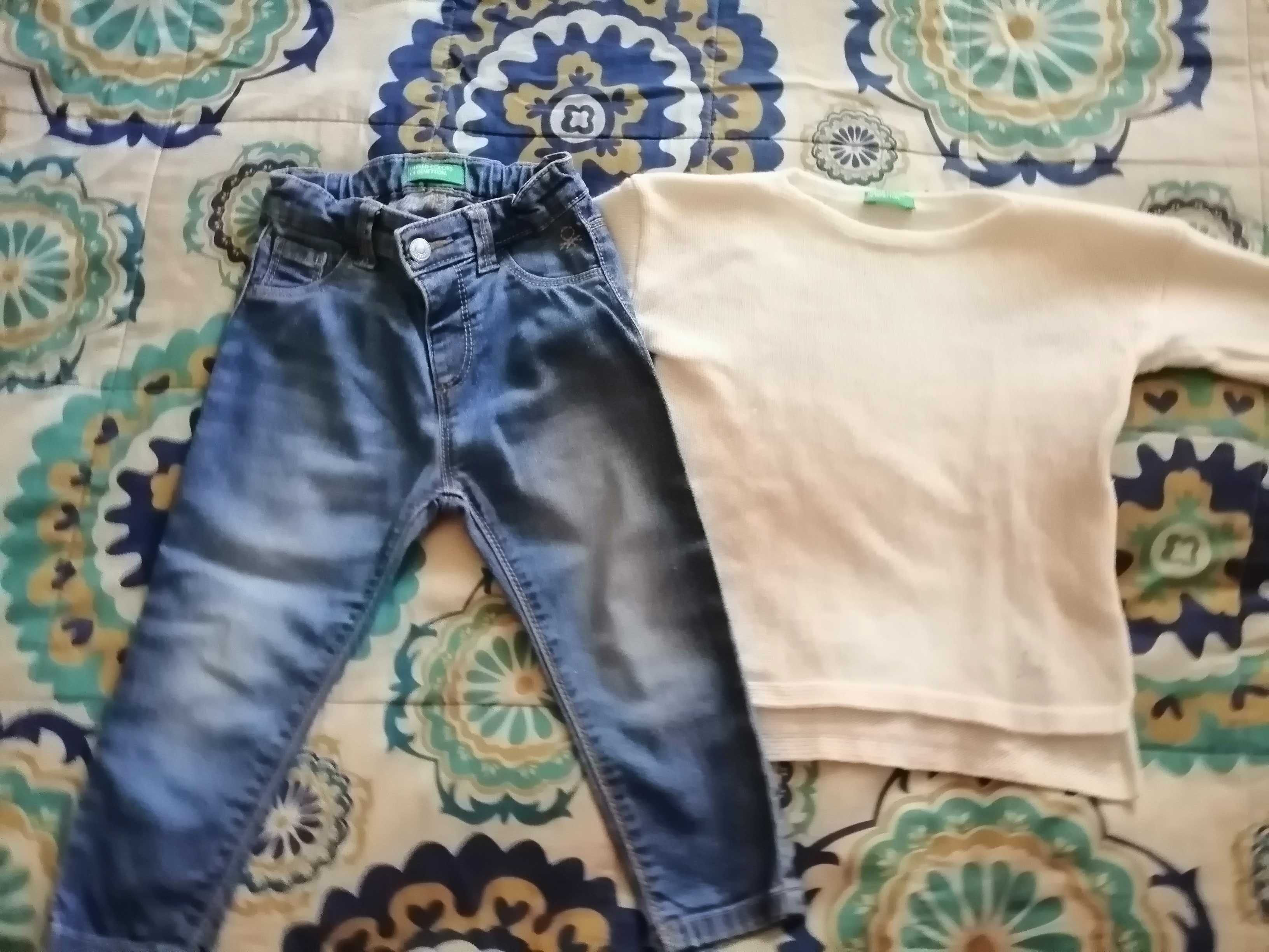 Calças+malha Benetton 18-24m impecável!