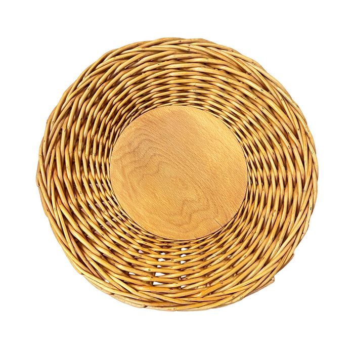 Taboret rattanowy proj. J. Kalous, Úluv, Czechosłowacja, lata 60.