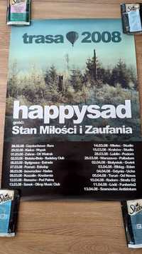 Plakat happysad Stan Miłości i Zaufania Trasa 2008 oryginalny