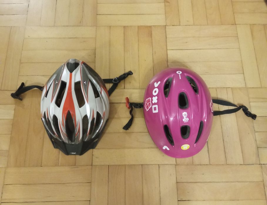 Kaski rowerowe Oxelo i Crivit