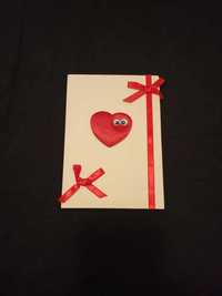 Zestaw 5 ręcznie robionych kartek miłosnych walentynkowych walentynki