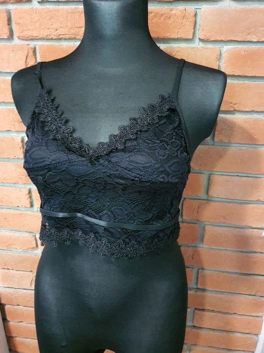 Nowa seksowna koronkowa bluzka crop top damski r.uniwersalny
