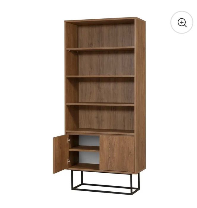 szafka regał półka komoda drewno drewniana stal loft na książki 80x182