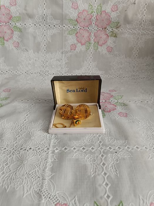 Запонки мужские позолоченные Sea Lord (Англия) из70- 80-х годов