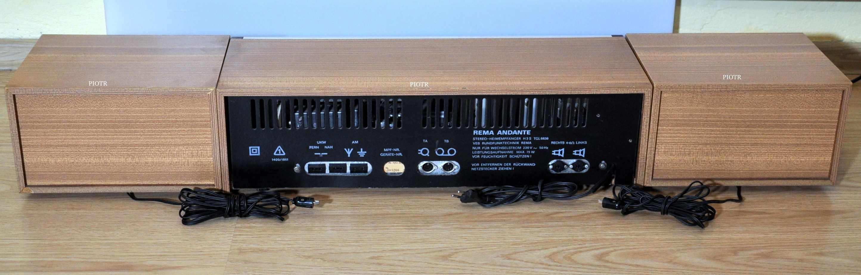 Amplituner REMA ANDANTE 744 Stereo z kolumnami. Oryginał
