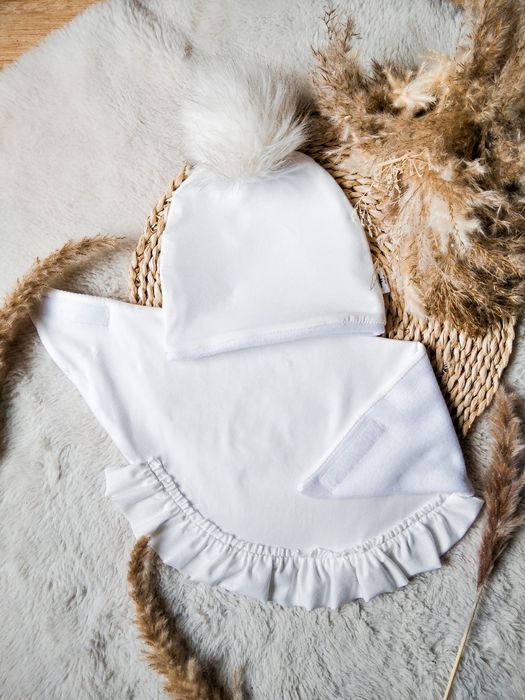 Biały komplet zimowy dla dziewczynki