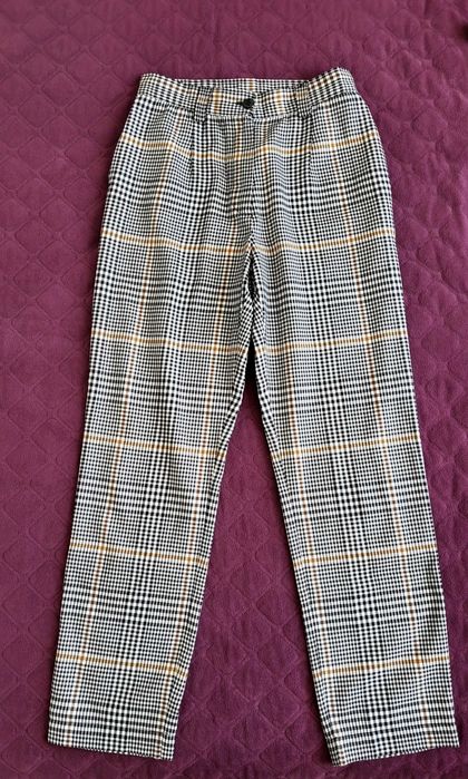 Штани вкорочені картаті