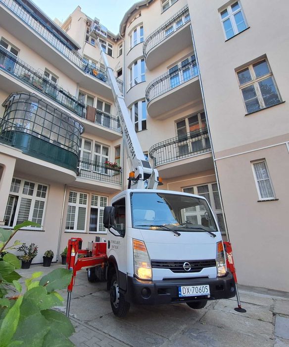 Podnośnik koszowy wynajem  zwyżka wycinka pielęgnacja 22m 3.5t