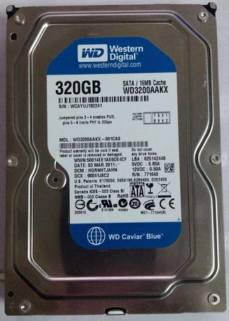 Жёсткий диск б/у 320 Гб (WDC WD3200AAKX-001CA0) SATA 3.5"