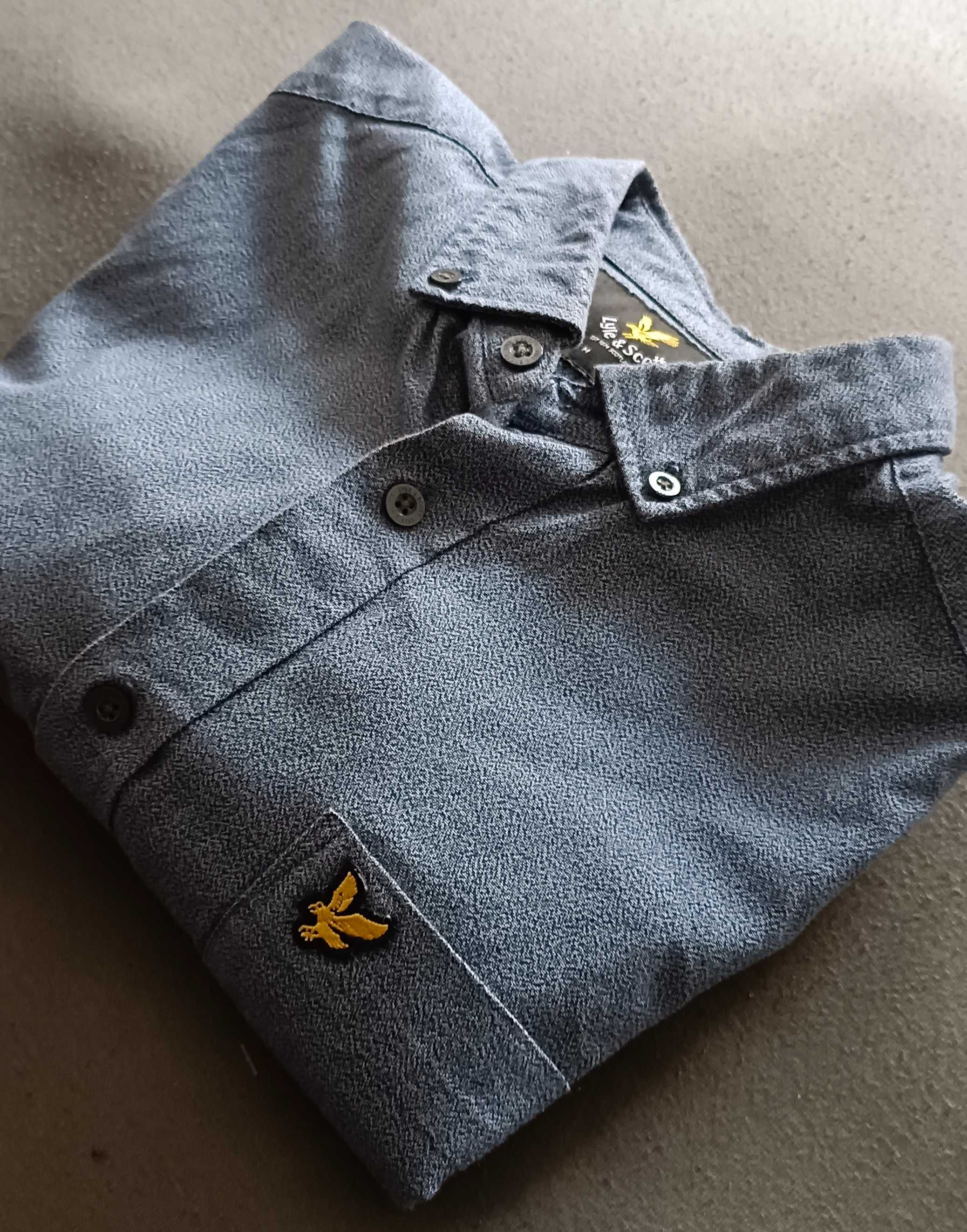 Koszula męska z długim rękawem Lyle & Scott rozmiar S 100% bawełna