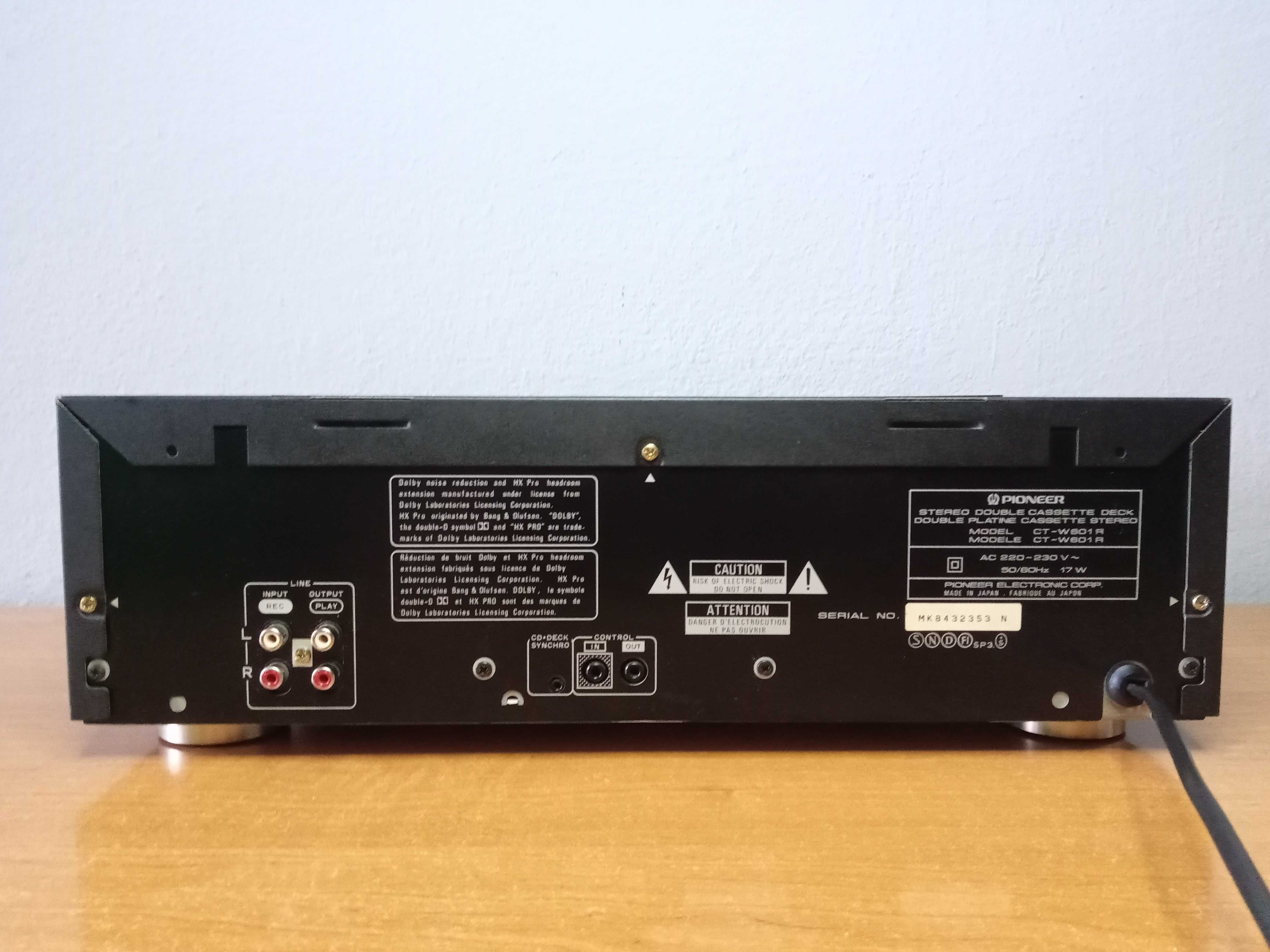 PIONEER CT-W601R magnetofon kasetowy deck