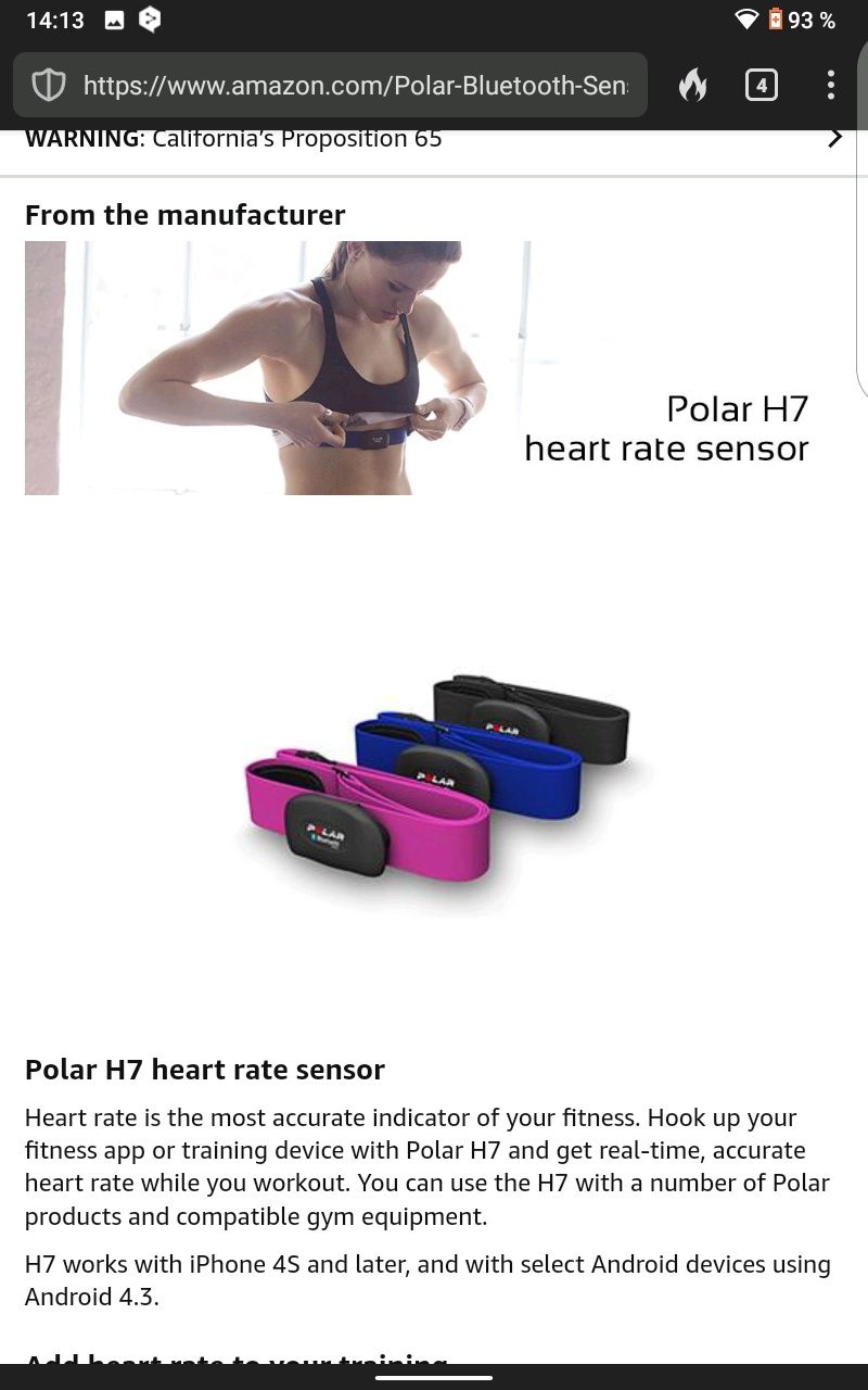 Кардиодатчик пульсометр Polar bluetooth smart H7 в Киеве
