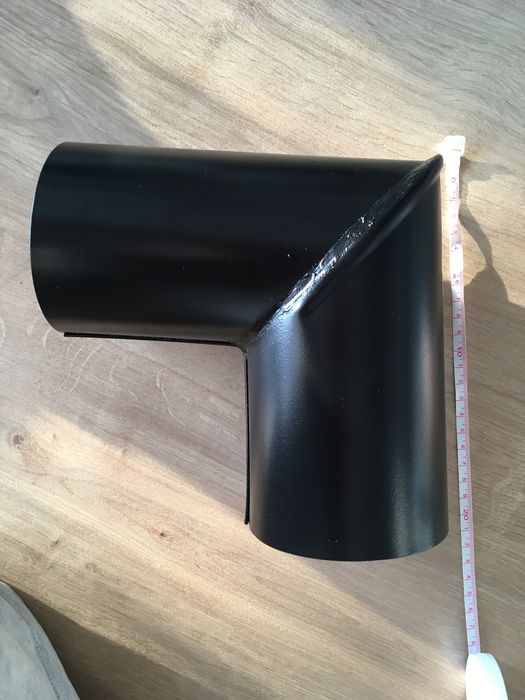 Niagara kolano rynny stalowe czarne 100 mm