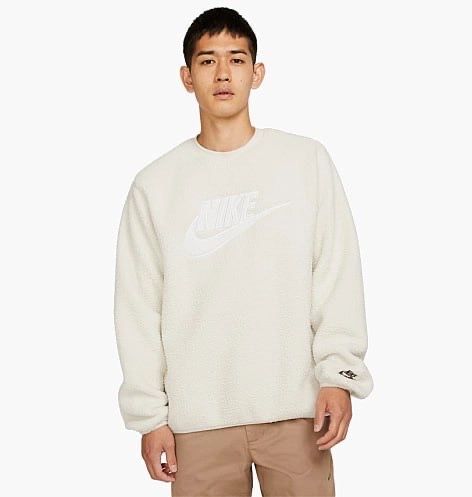 Оригінал! Чоловічий світшот Nike Sherpa білий (XL) Новий з бірками!