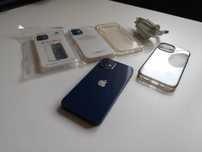 Stan idealny iPhone 12 mini Apple Nowa Bateria Gwarancja Niebieski
