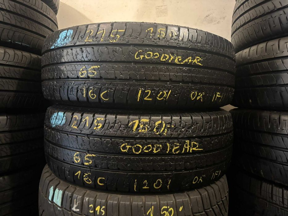 2X Opony Bus 215/65R16C 109/107T Goodyear Grip Cargo 6.5MM 2020R CAŁE!