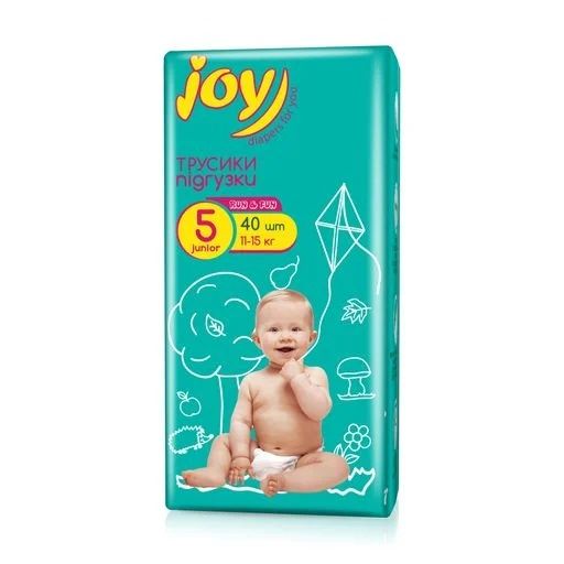 Трусики-підгузки Joy Run & Fun розмір 5 (11-15 кг), 40 шт