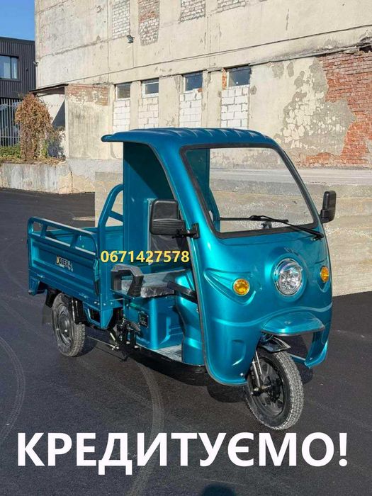 Електроцикл з кабіною вантажний Dozer Model-1 Запас ходу 50-км 800 W