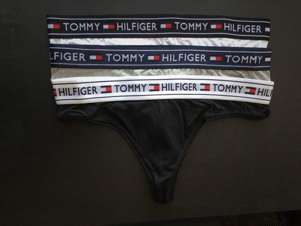 3pack Tommy Hilfiger Damskie Stringi NOWE / S, M lub L