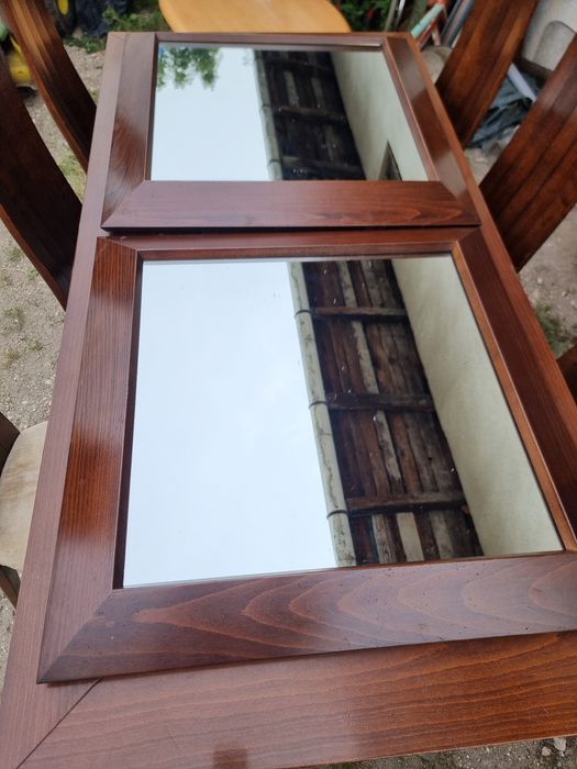 Lustro w ramie drewnianej 80x80