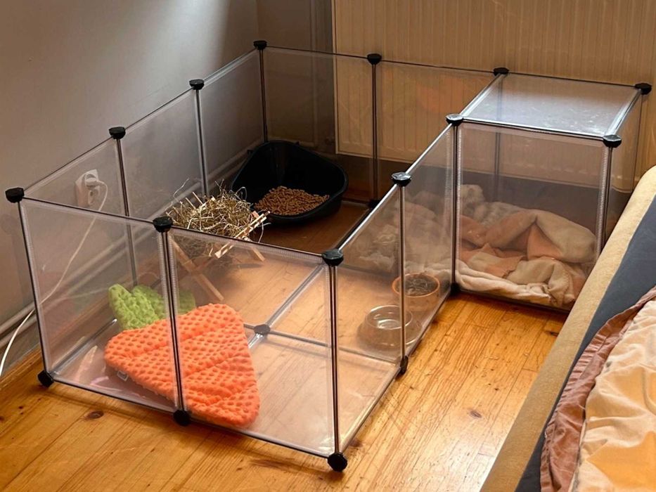Wybieg NOWA Klatka Kojec dla KRÓLIKA Świnki Chomika Modułowa z Podłogą