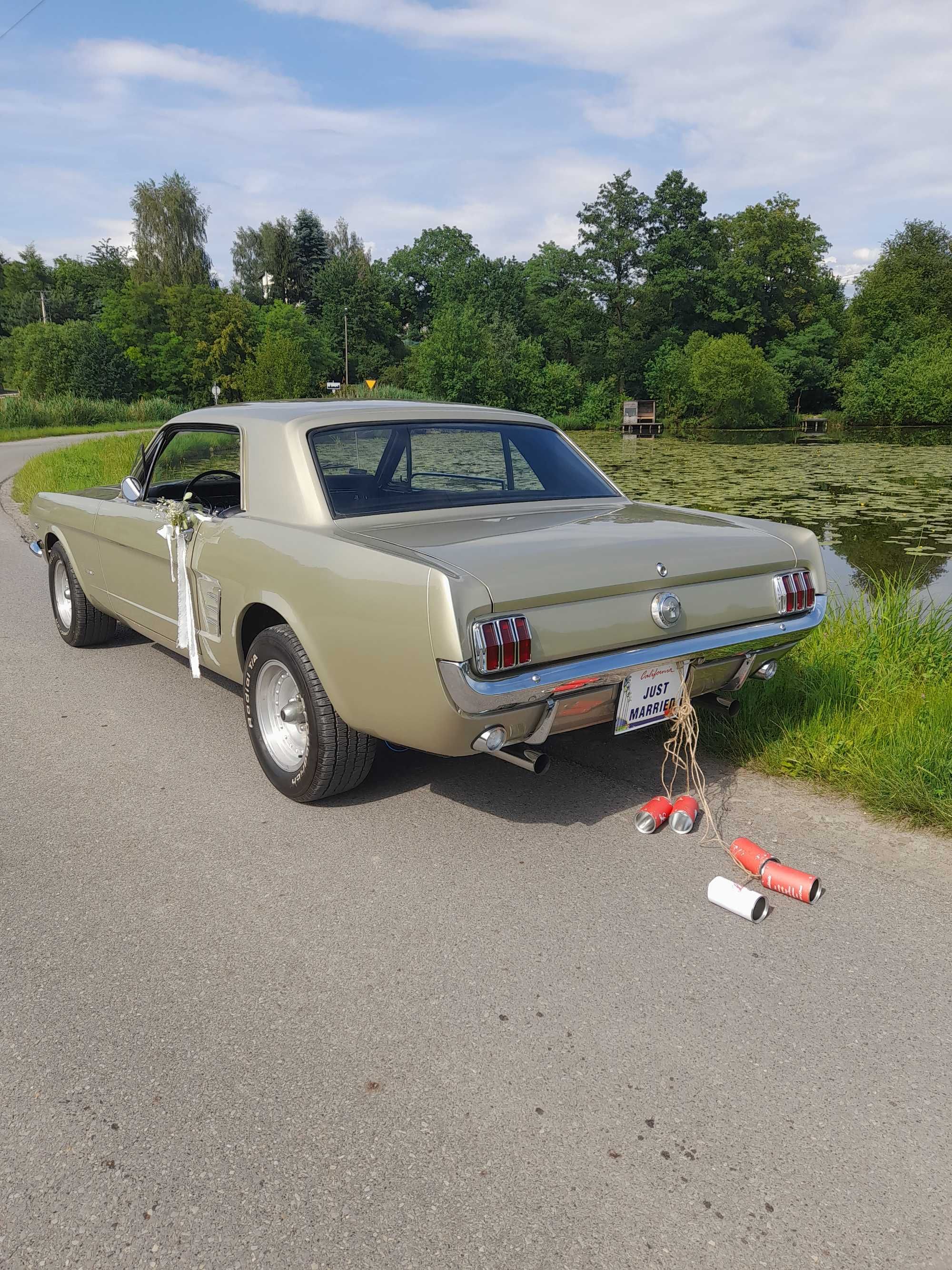 Samochód Mustang stary zabytkowy 1966r  do ślubu ślub Oświęcim